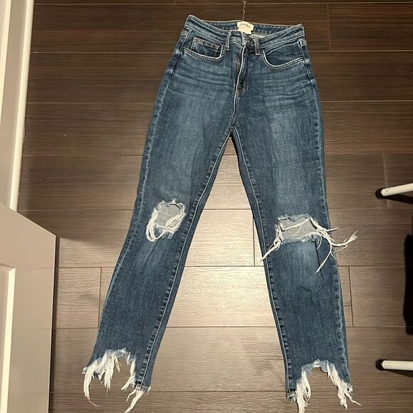 L'Agence Highline High Rise Distressed Skinny Jeans Size 26 - Picture 5 of 8